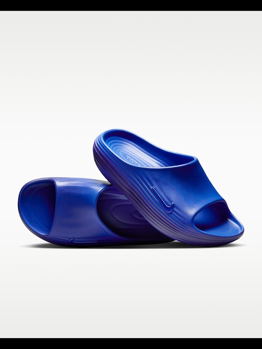 Nike Women's ReactX Rejuven8 Deep Royal Blue Slides Size 9